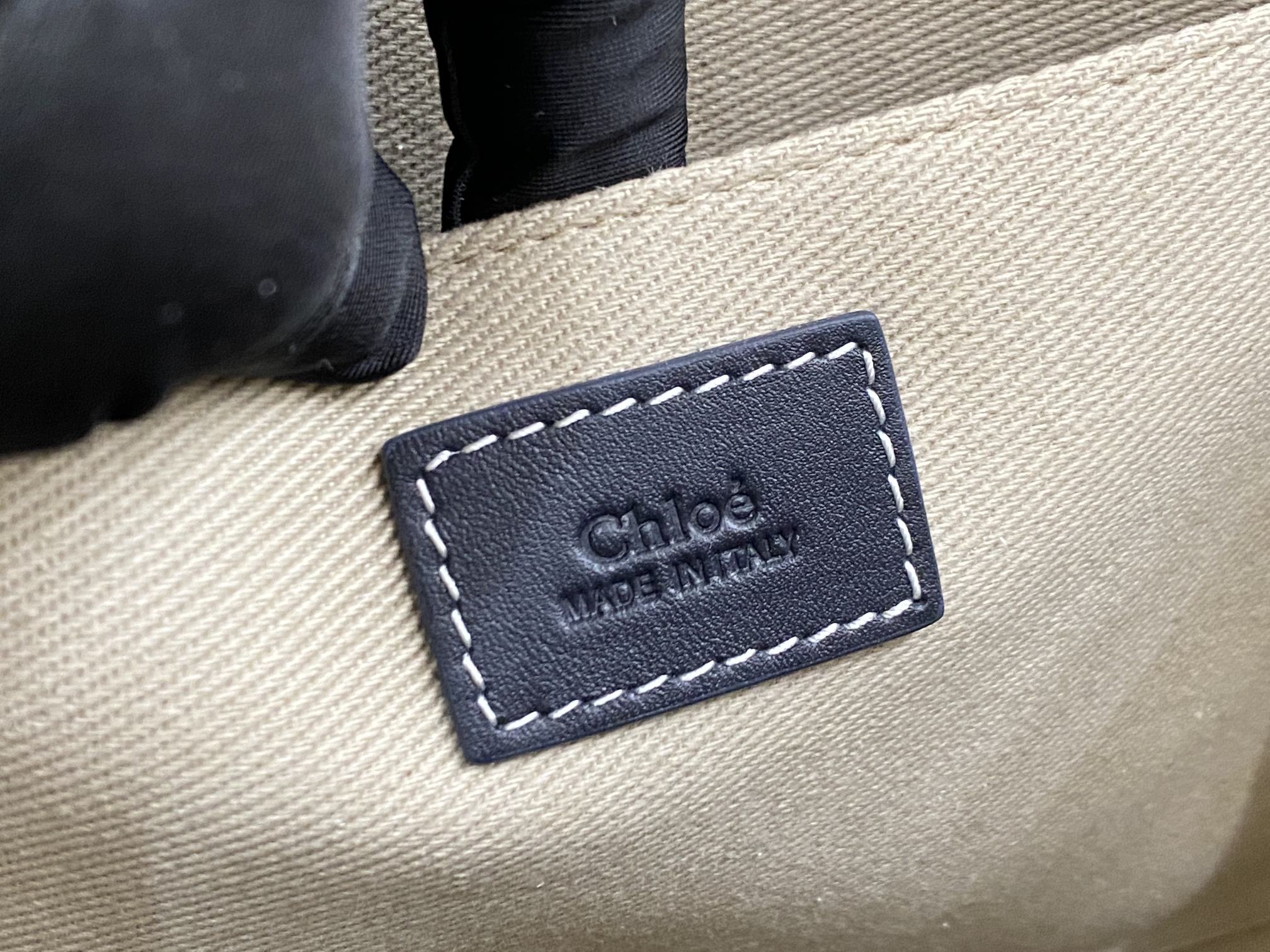 Chloe Medium Woody Tote Bag In Linen 